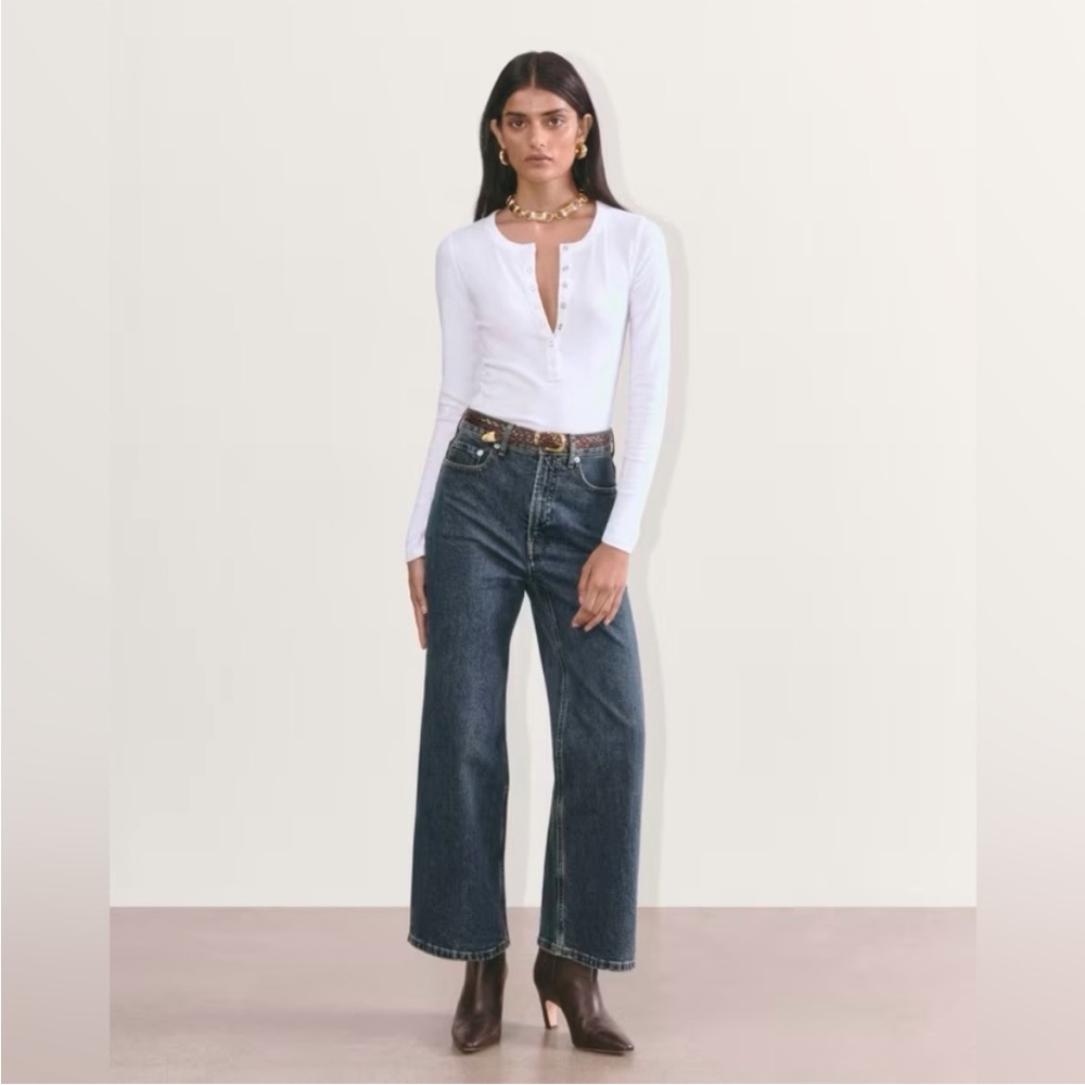 Everlane Dark Wash Wide Leg Jeans - Blue NWT